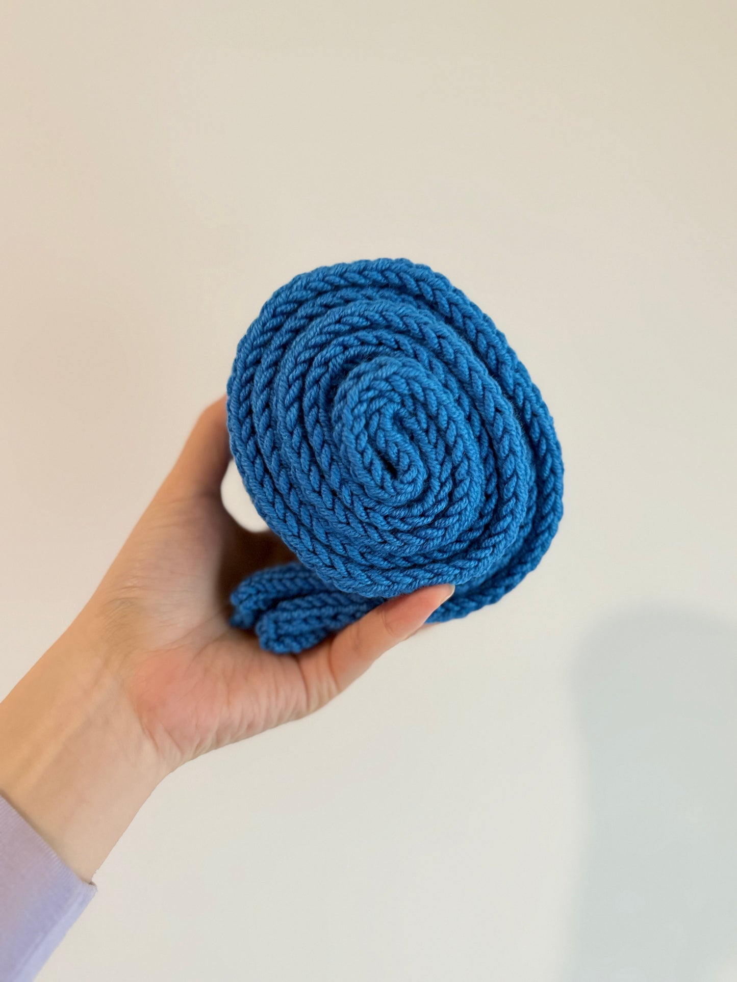 Sophie scarf in french blue | hand knit neckechief | winter wrap | small skinny scarf | handmade gift | tiktok viral scarf | wool yarn