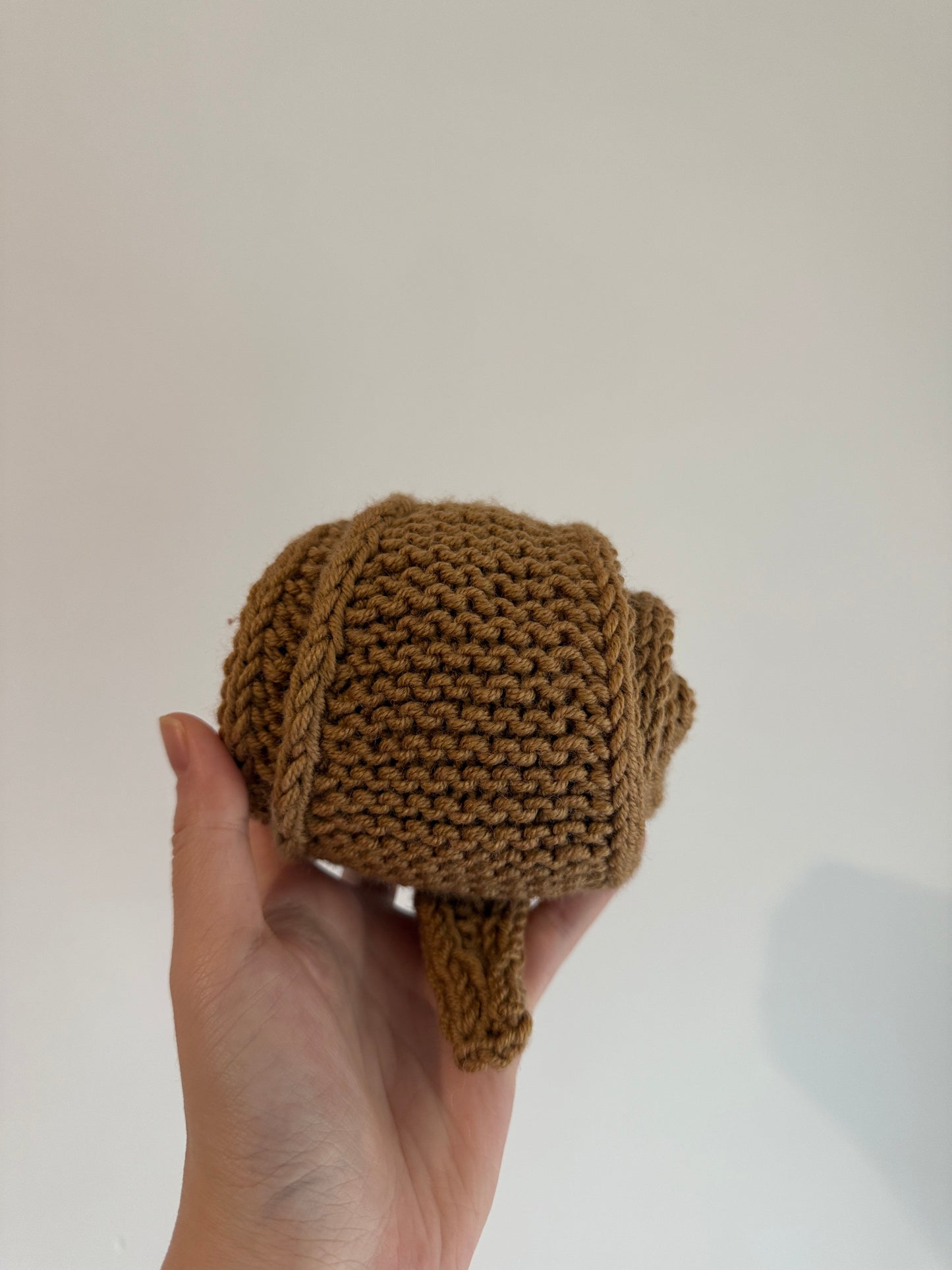 Sophie scarf in dark sand | hand knit neckechief | winter wrap | small skinny scarf | handmade gift | tiktok viral scarf | wool yarn