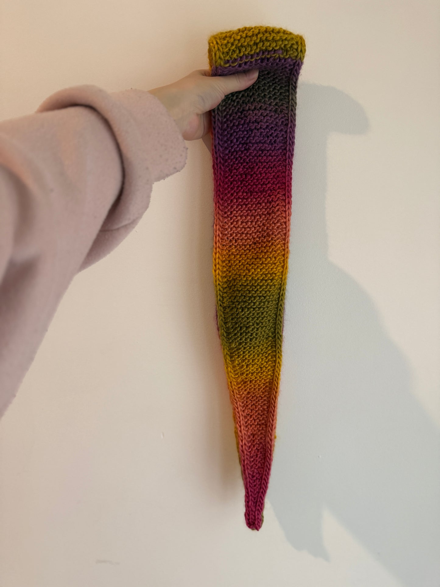 Sophie scarf in candy mix | hand knit neckechief | winter wrap | small skinny scaf | handmade gift | tiktok viral scarf