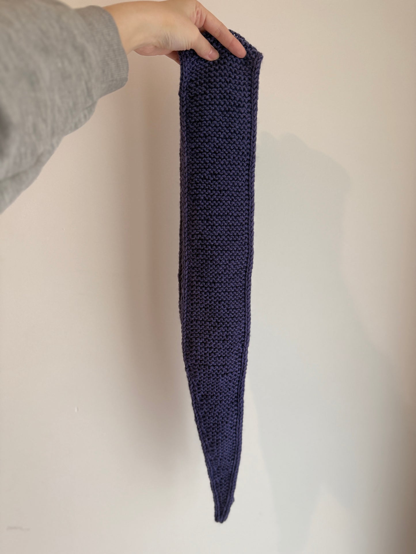 Sophie scarf in grape melange | hand knit neckechief | winter wrap | small skinny scarf | handmade gift | tiktok viral scarf | wool yarn