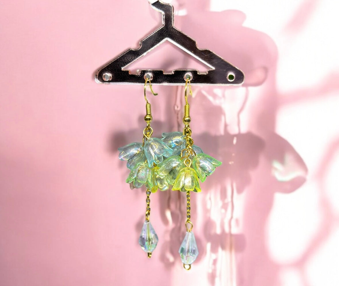 Whimsical - Colourful bell flower earrings