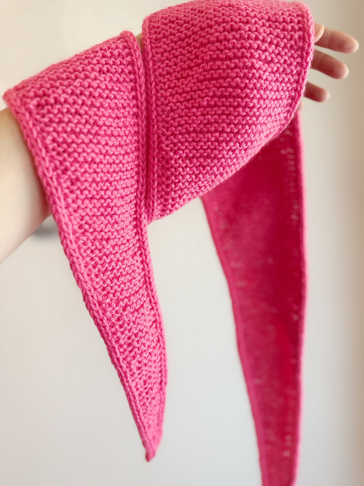 Sophie scarf rose pink| hand knit neckechief | winter wrap | small skinny scaf | handmade gift | tiktok viral scarf
