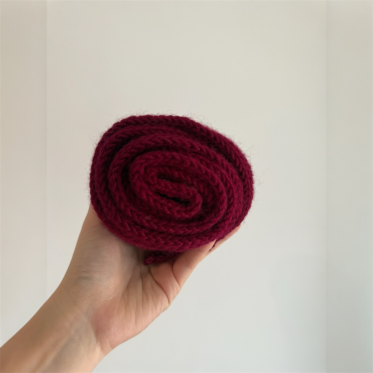Sophie scarf in burgundy red | hand knit neckechief | winter wrap | small skinny scarf | handmade gift | tiktok viral scarf | wool yarn