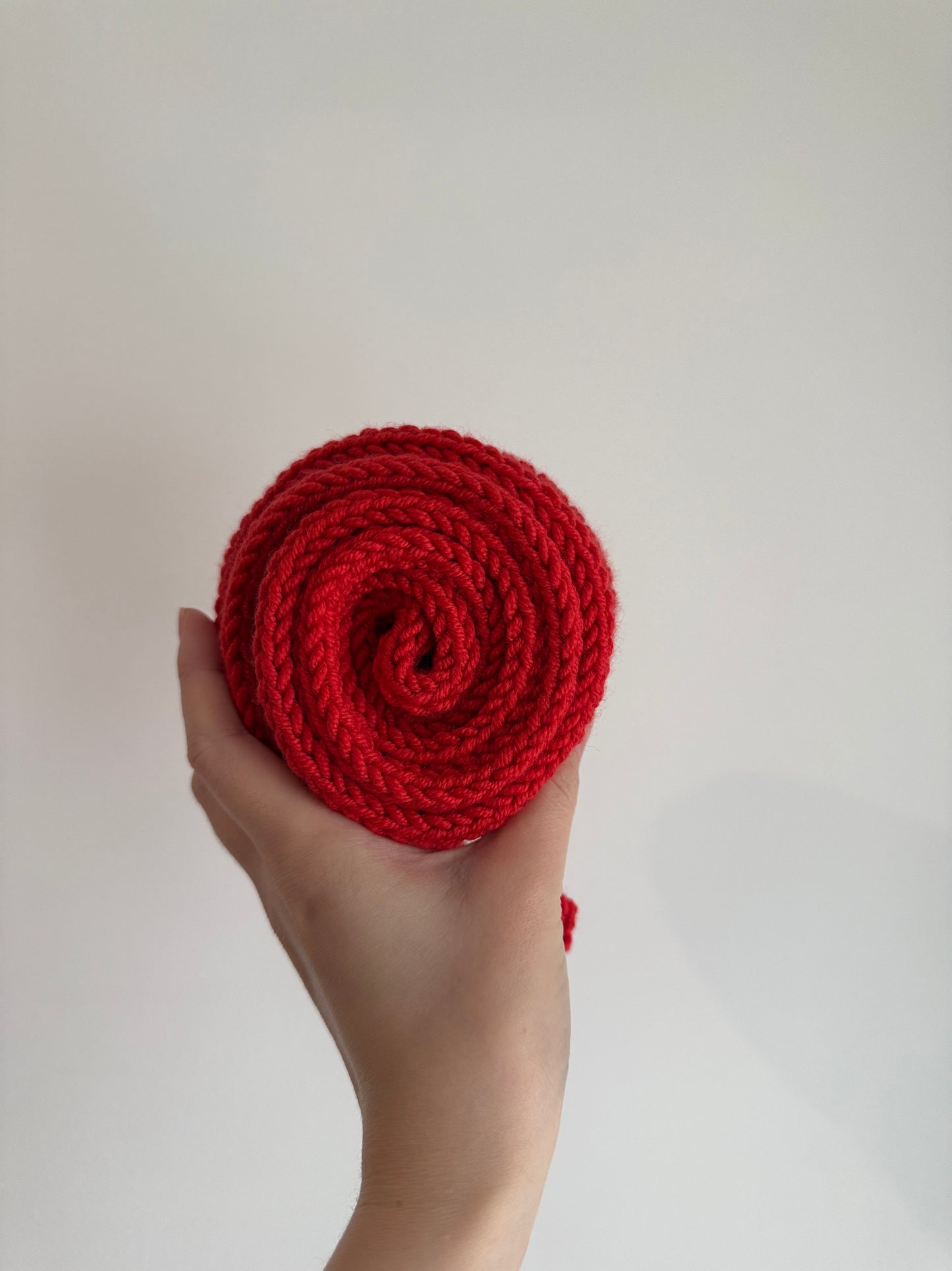 Sophie scarf in christmas red | hand knit neckechief | winter wrap | small skinny scarf | handmade gift | tiktok viral scarf | wool yarn
