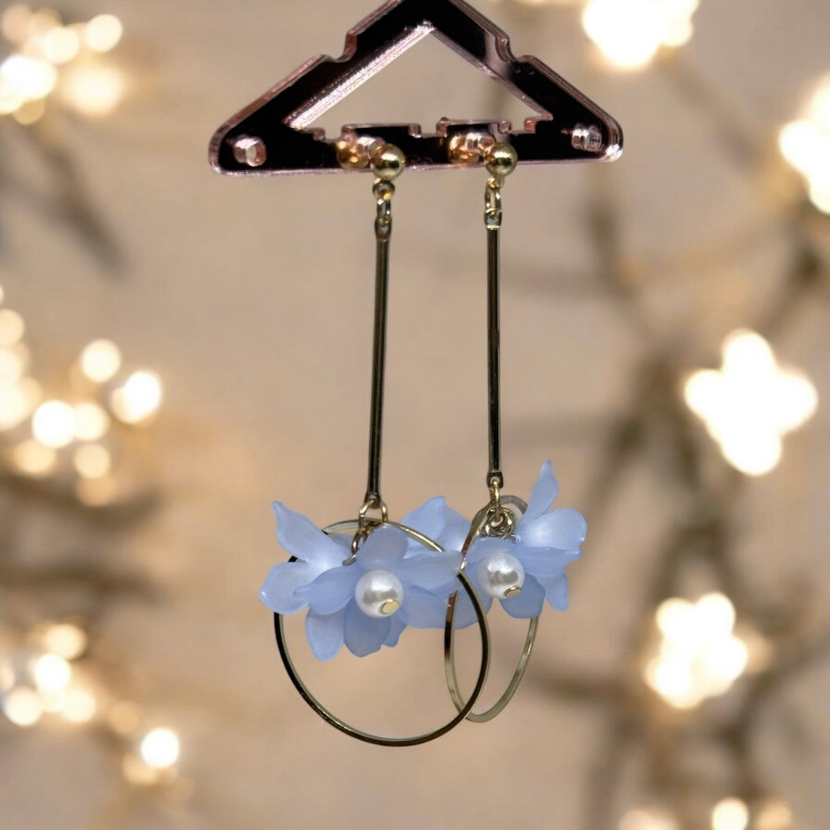 Whimsical - Daisy flower petal earrings |Kawaii cute fun flower earrings | korean art colourful dangle earrings | unique flower crystal party earrings