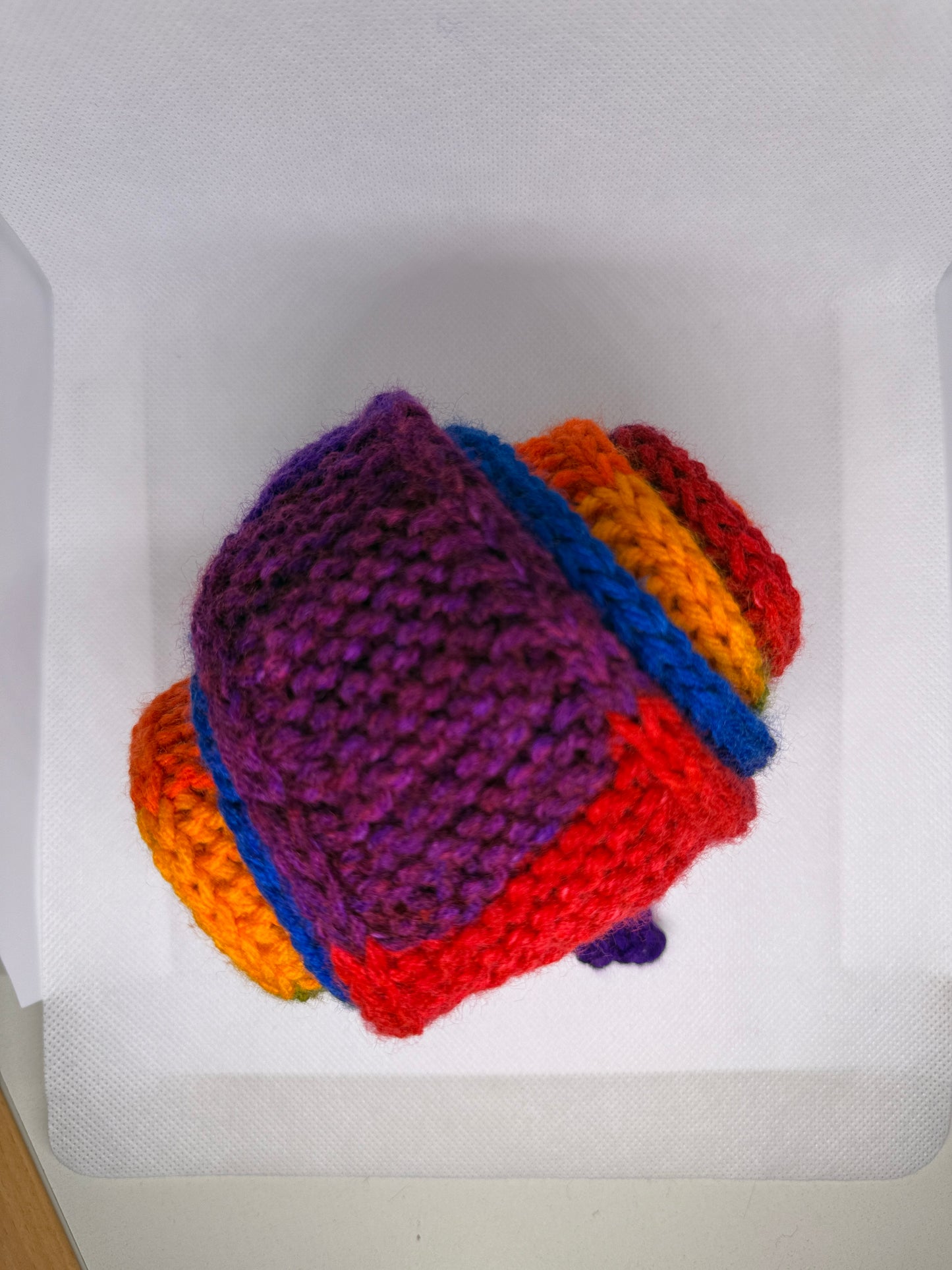 Sophie scarf in rainbow | hand knit neckechief | winter wrap | small skinny scaf | handmade gift | tiktok viral scarf