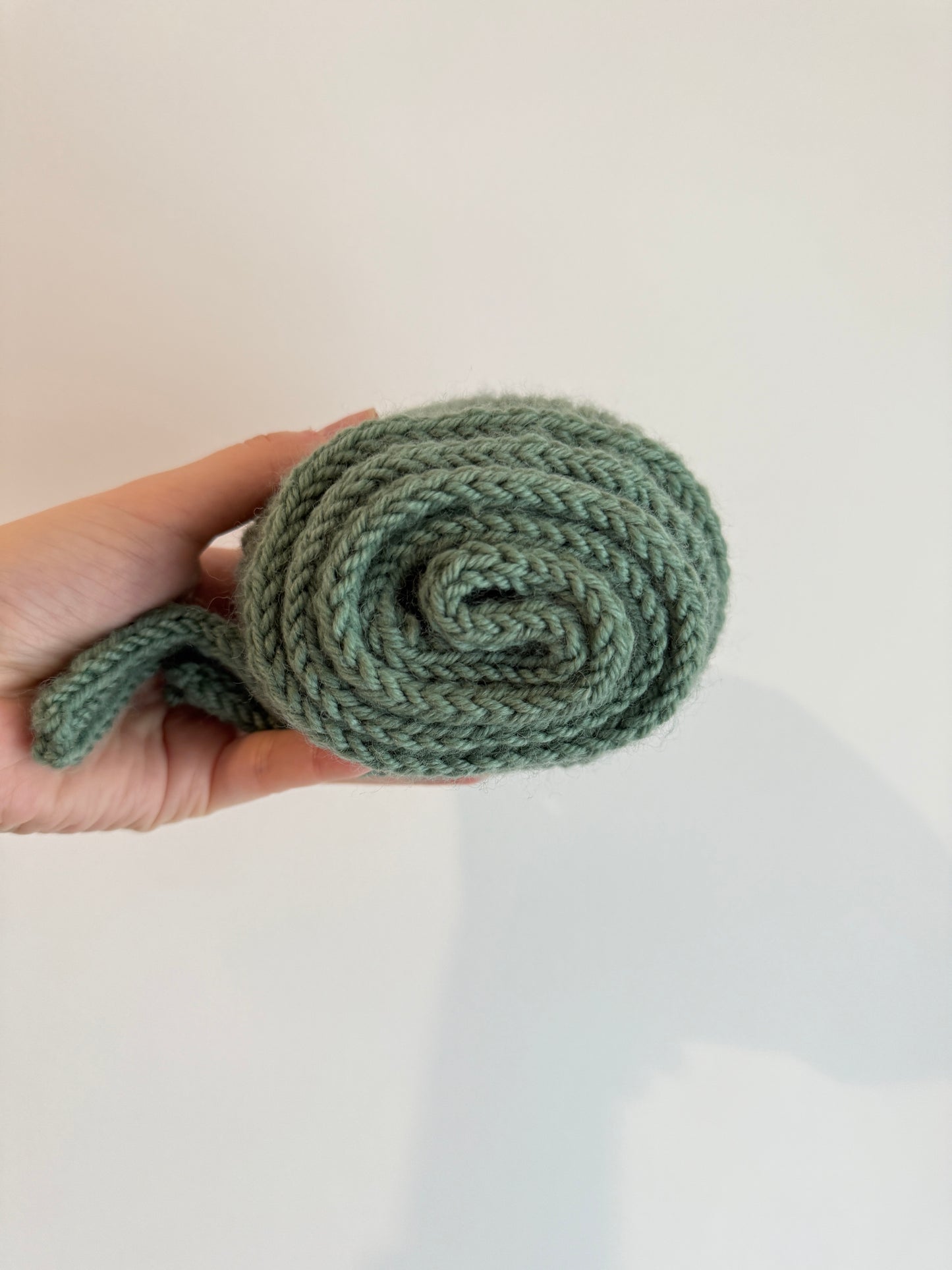 Sophie scarf in sage green | hand knit neckechief | winter wrap | small skinny scarf | handmade gift | tiktok viral scarf | wool yarn