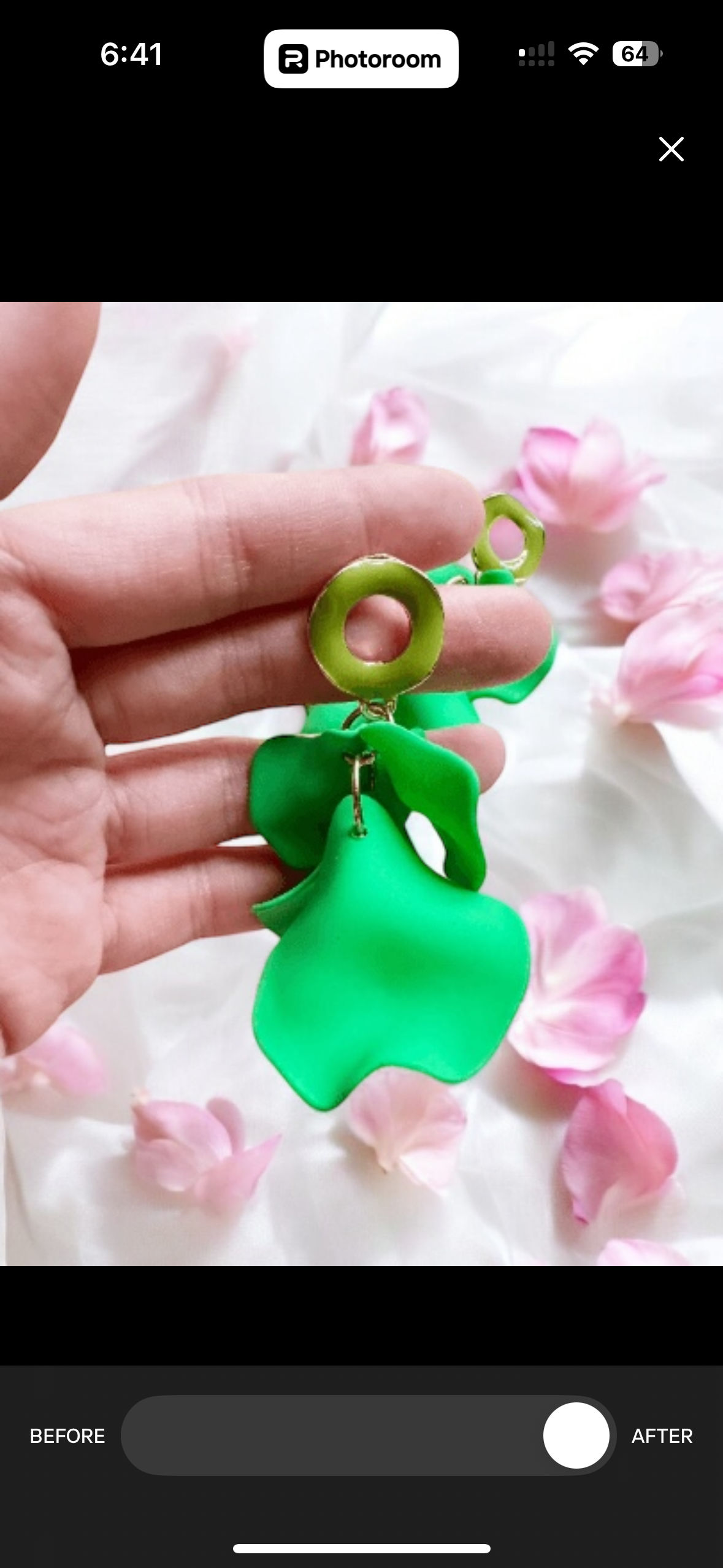 Green - Light green flower earrings | dangle petals statement earrings | unique golden bar floral earrings | bridal party wedding earrings - TuttyKnitty