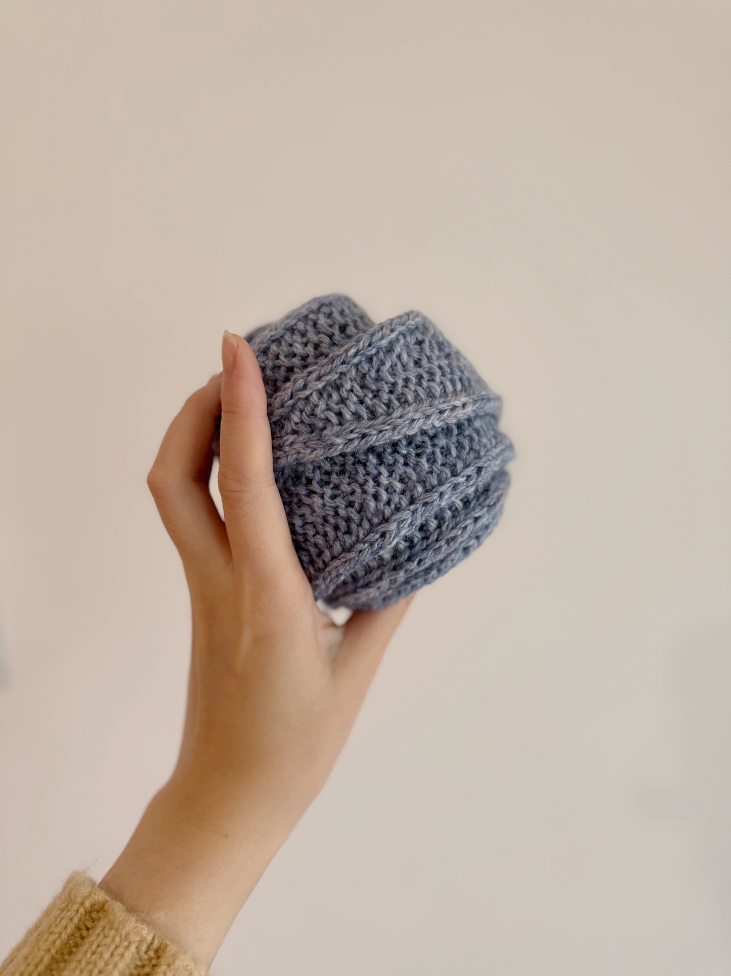 Sophie scarf in blue | hand knit neckechief | winter wrap | small skinny scarf | handmade gift | tiktok viral scarf