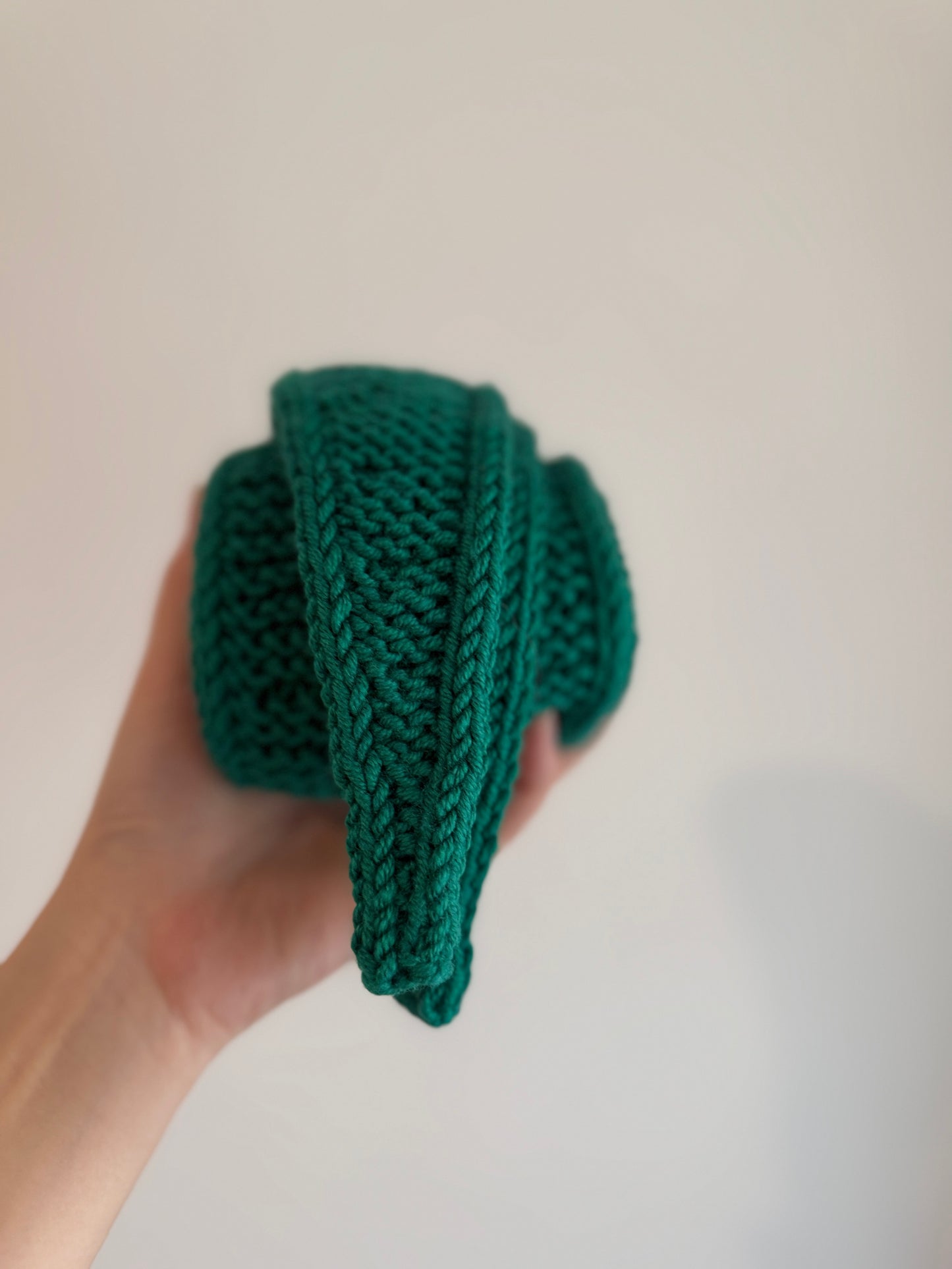 Sophie scarf in aquamarine green | hand knit neckechief | winter wrap | small skinny scarf | handmade gift | tiktok viral scarf | wool yarn