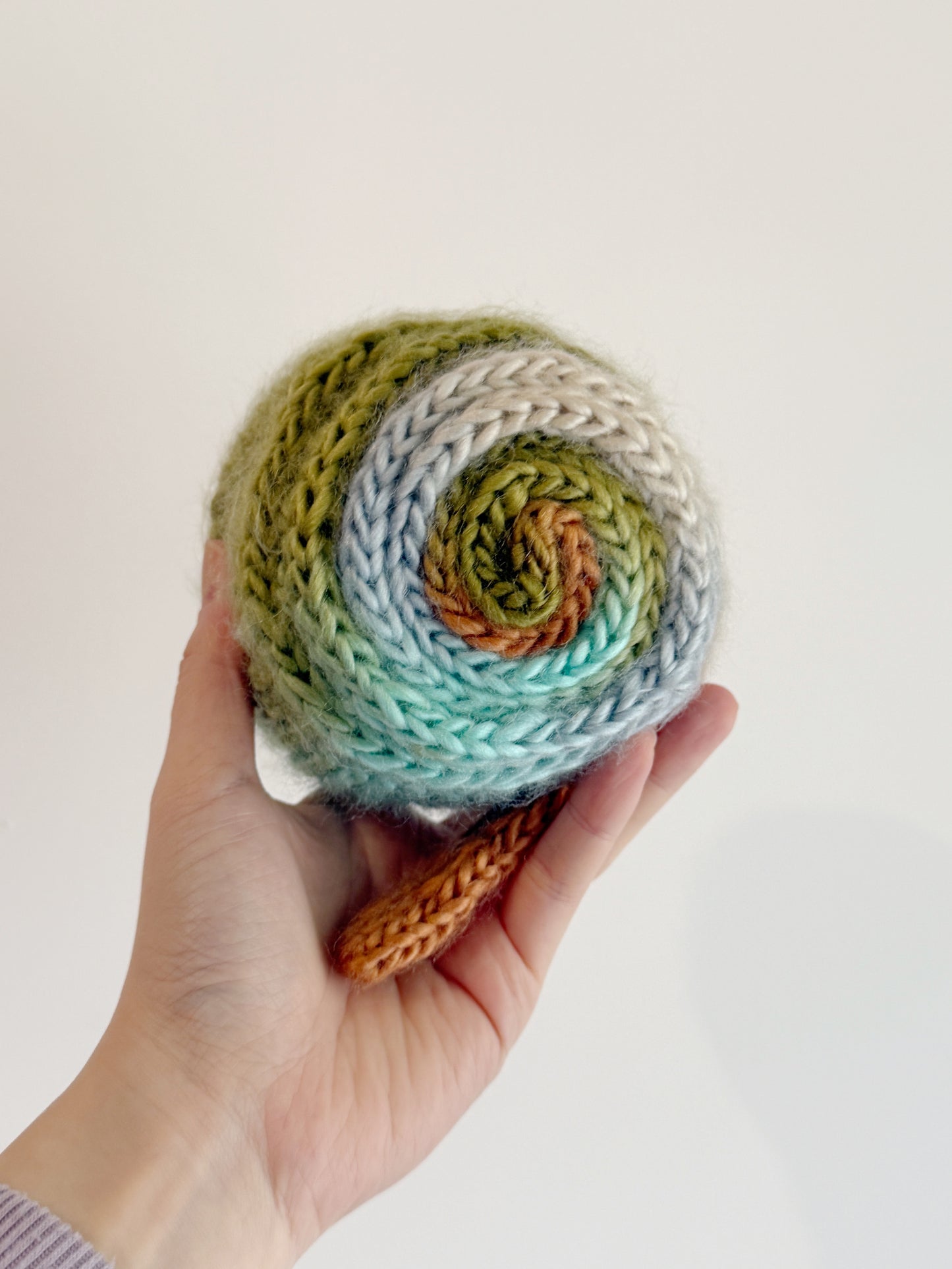 Sophie scarf in brown blue green mix | hand knit neckechief | winter wrap | small skinny scaf | handmade gift | tiktok viral scarf