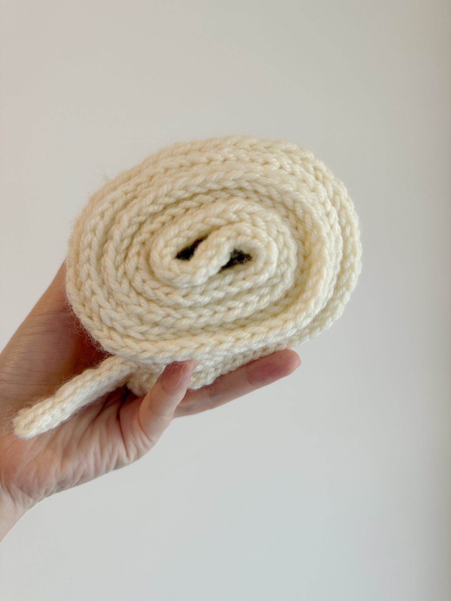 Sophie scarf in cream white | hand knit neckechief | winter wrap | small skinny scarf | handmade gift | tiktok viral scarf | wool yarn