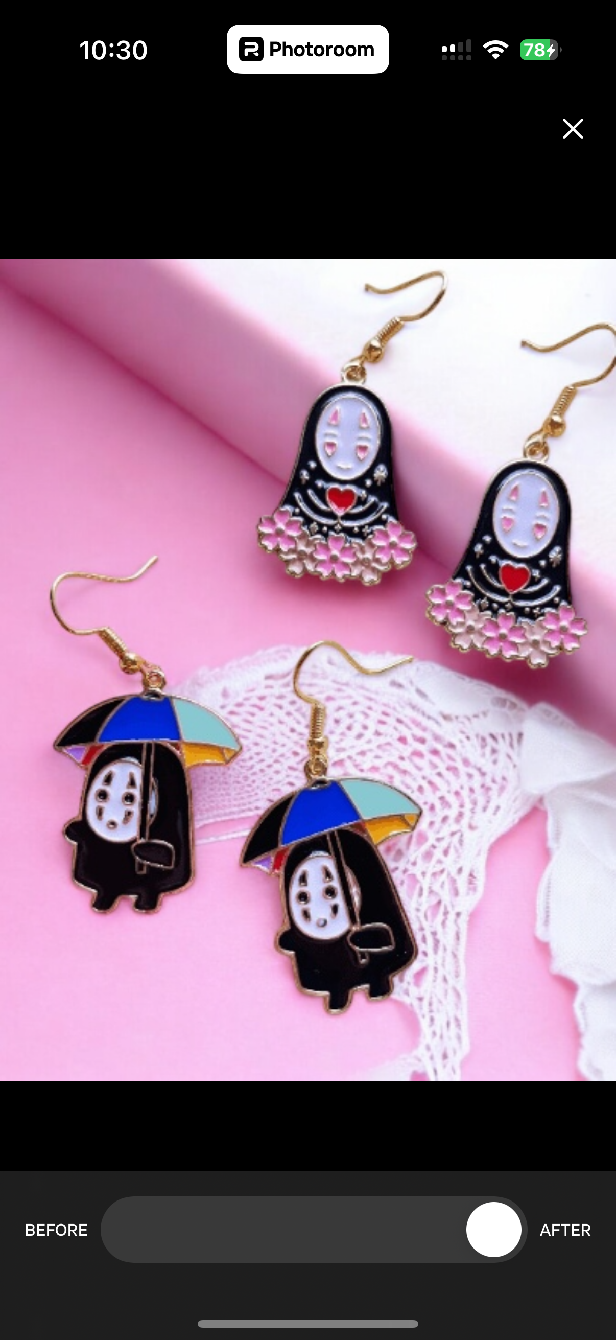 Kawaii - No face man | kawaii japanese anime dangle earrings | fun pop style Drop earrings | minimalist earrings | little ghost earrings