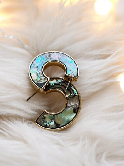 30mm Marble effect Tortoiseshell Hoop earrings | colourful acetate colour | golden round earrings | oversize statement earrings