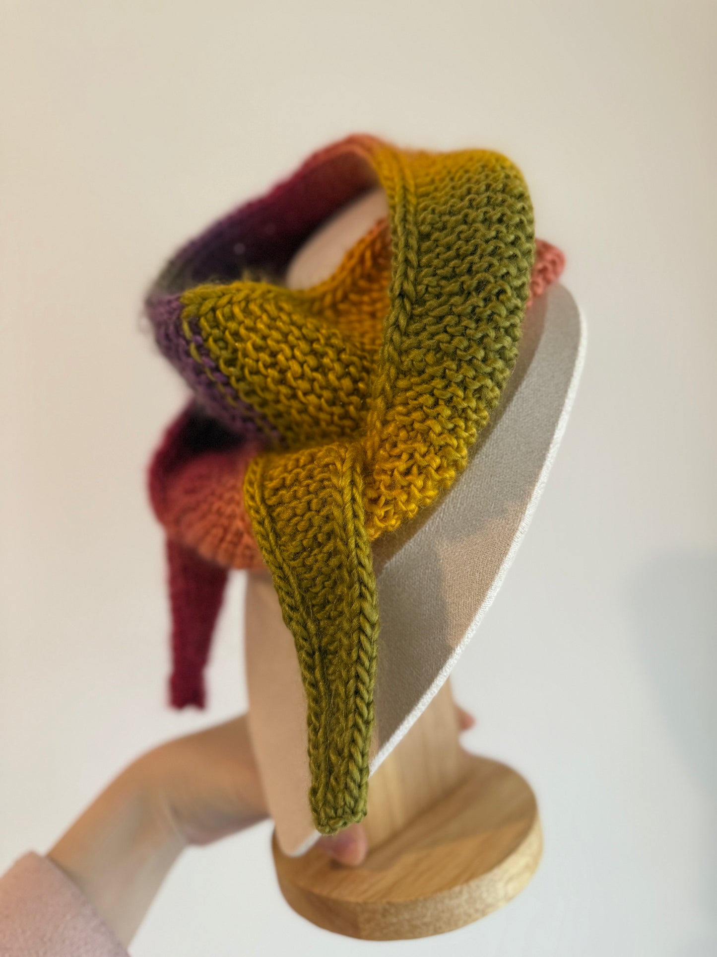 Sophie scarf in candy mix | hand knit neckechief | winter wrap | small skinny scaf | handmade gift | tiktok viral scarf