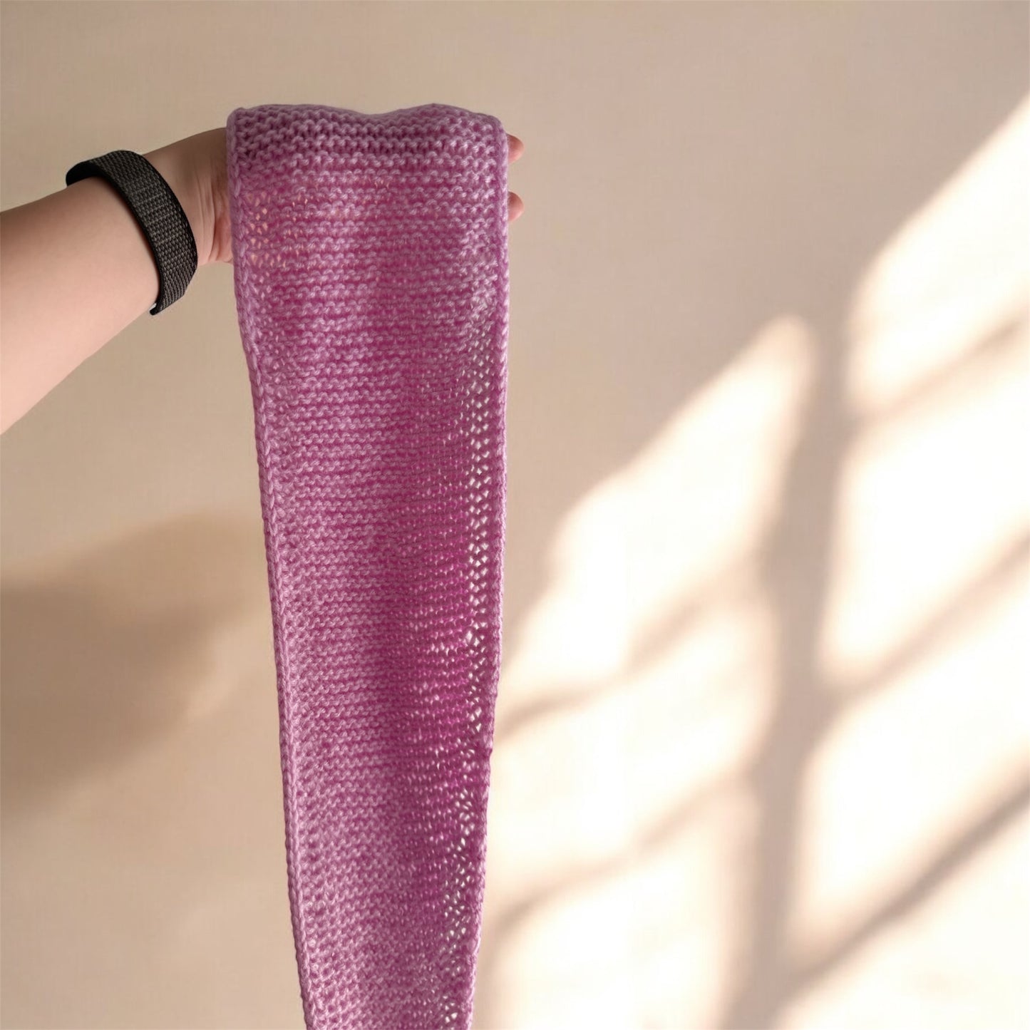 Sophie scarf in lilac pink | hand knit neckechief | winter wrap | small skinny scaf | handmade gift | tiktok viral scarf