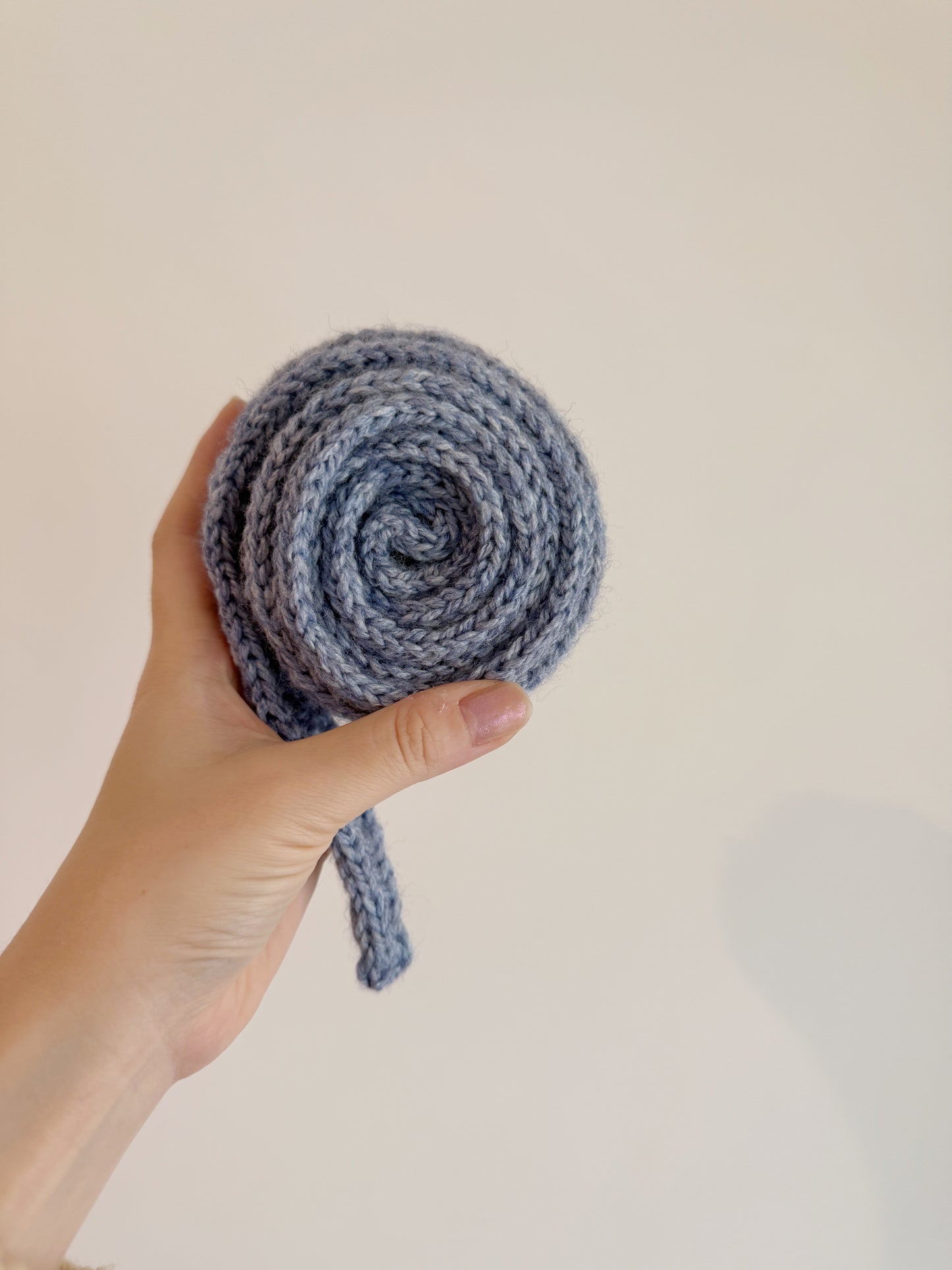 Sophie scarf in blue | hand knit neckechief | winter wrap | small skinny scarf | handmade gift | tiktok viral scarf
