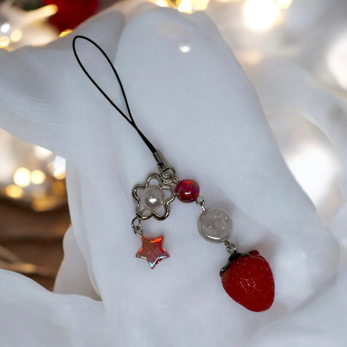 Phone charm | strawberry stars