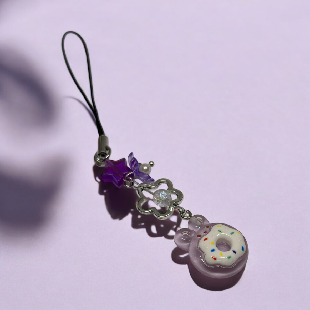 Phone charm | purple donut