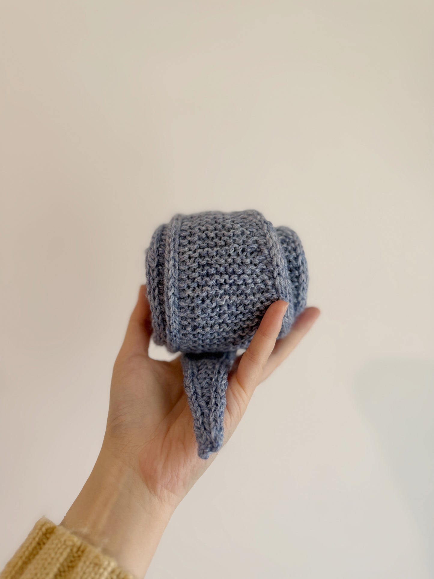 Sophie scarf in blue | hand knit neckechief | winter wrap | small skinny scarf | handmade gift | tiktok viral scarf