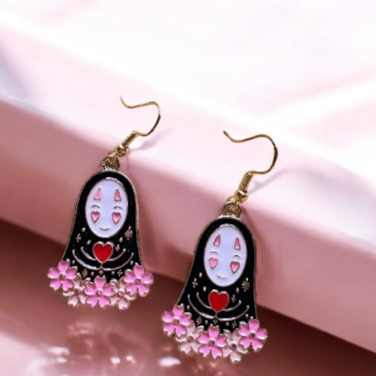 Kawaii - No face man | kawaii japanese anime dangle earrings | fun pop style Drop earrings | minimalist earrings | little ghost earrings