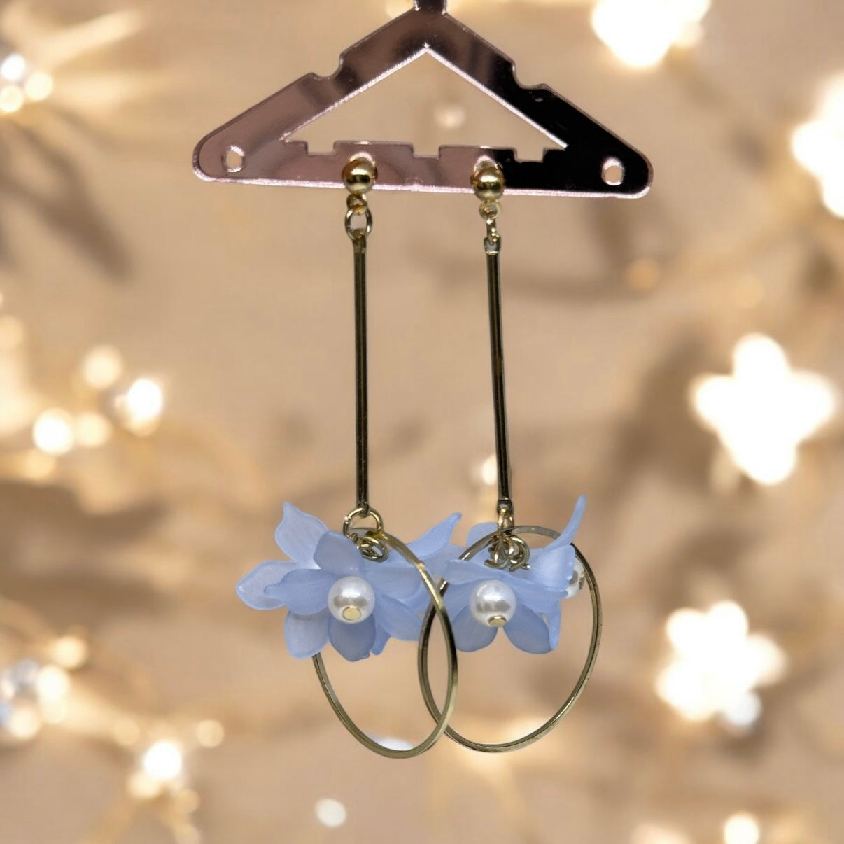Whimsical - Daisy flower petal earrings |Kawaii cute fun flower earrings | korean art colourful dangle earrings | unique flower crystal party earrings