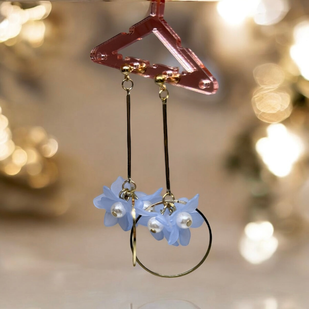 Whimsical - Daisy flower petal earrings |Kawaii cute fun flower earrings | korean art colourful dangle earrings | unique flower crystal party earrings