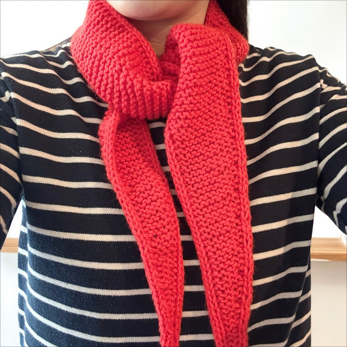 Sophie scarf | hand knit neckechief | winter wrap | small skinny scaf | handmade gift | tiktok viral scarf