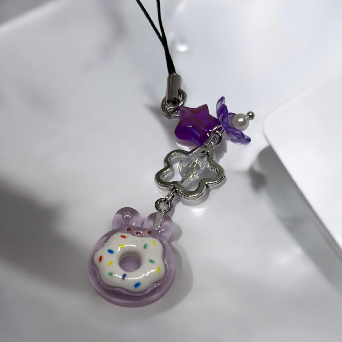 Phone charm | purple donut