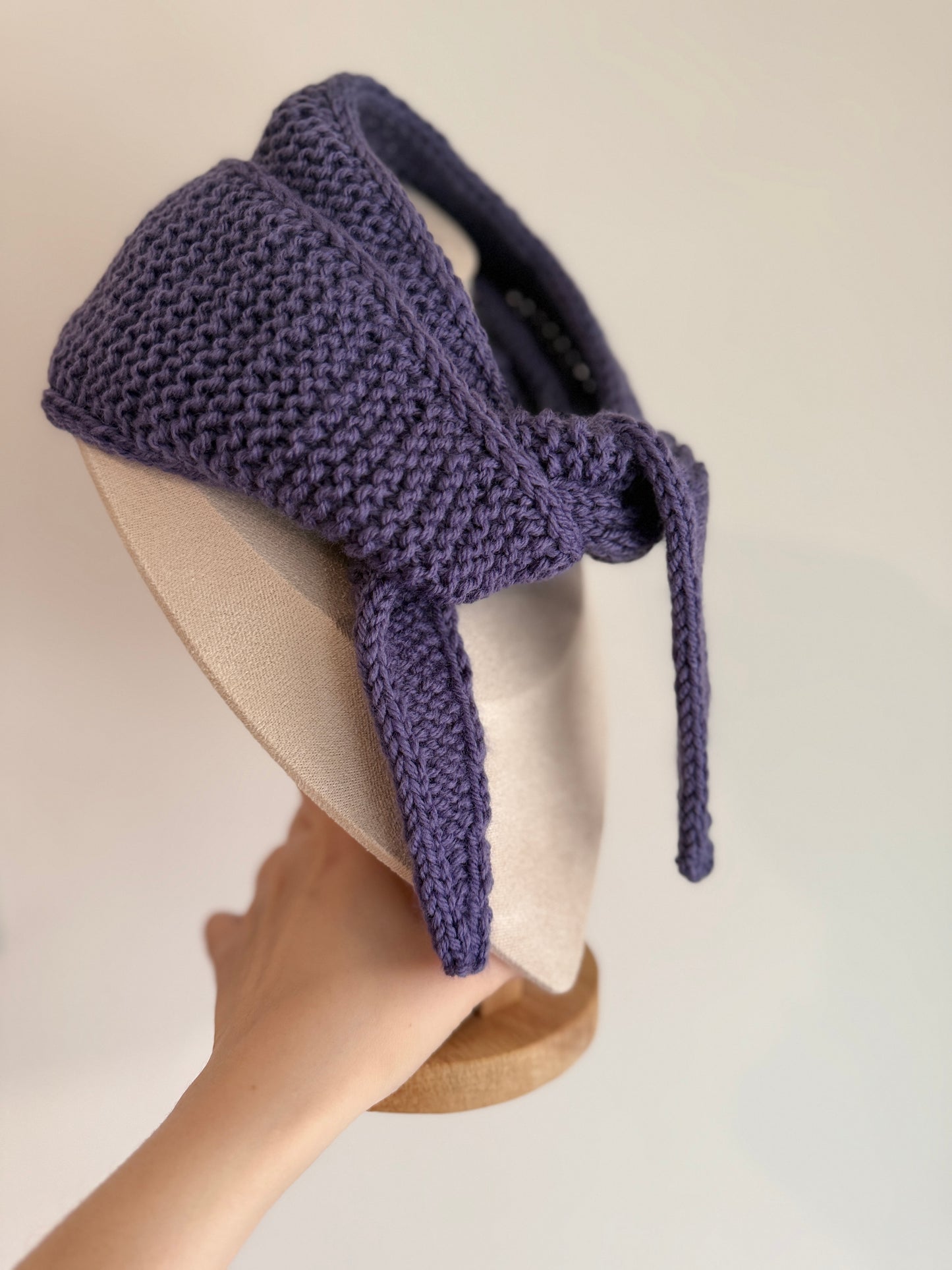 Sophie scarf in grape melange | hand knit neckechief | winter wrap | small skinny scarf | handmade gift | tiktok viral scarf | wool yarn