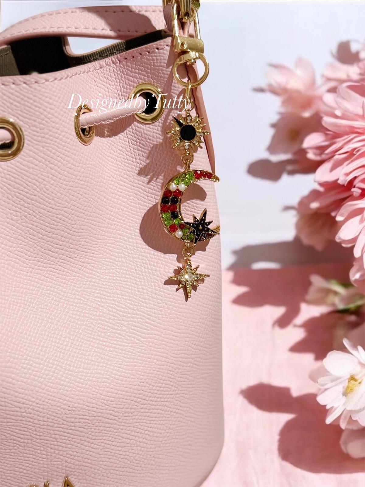 Celestial bag charm | key chain | golden chain with moon and sun | key chain | lanyard | y2k chain | bag lover gift