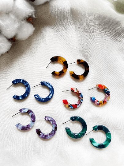 Colourful earrings - TuttyKnitty