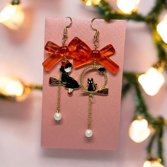 Kiki’s delivery earrings | japanese anime dangle earrings | cute kawaii