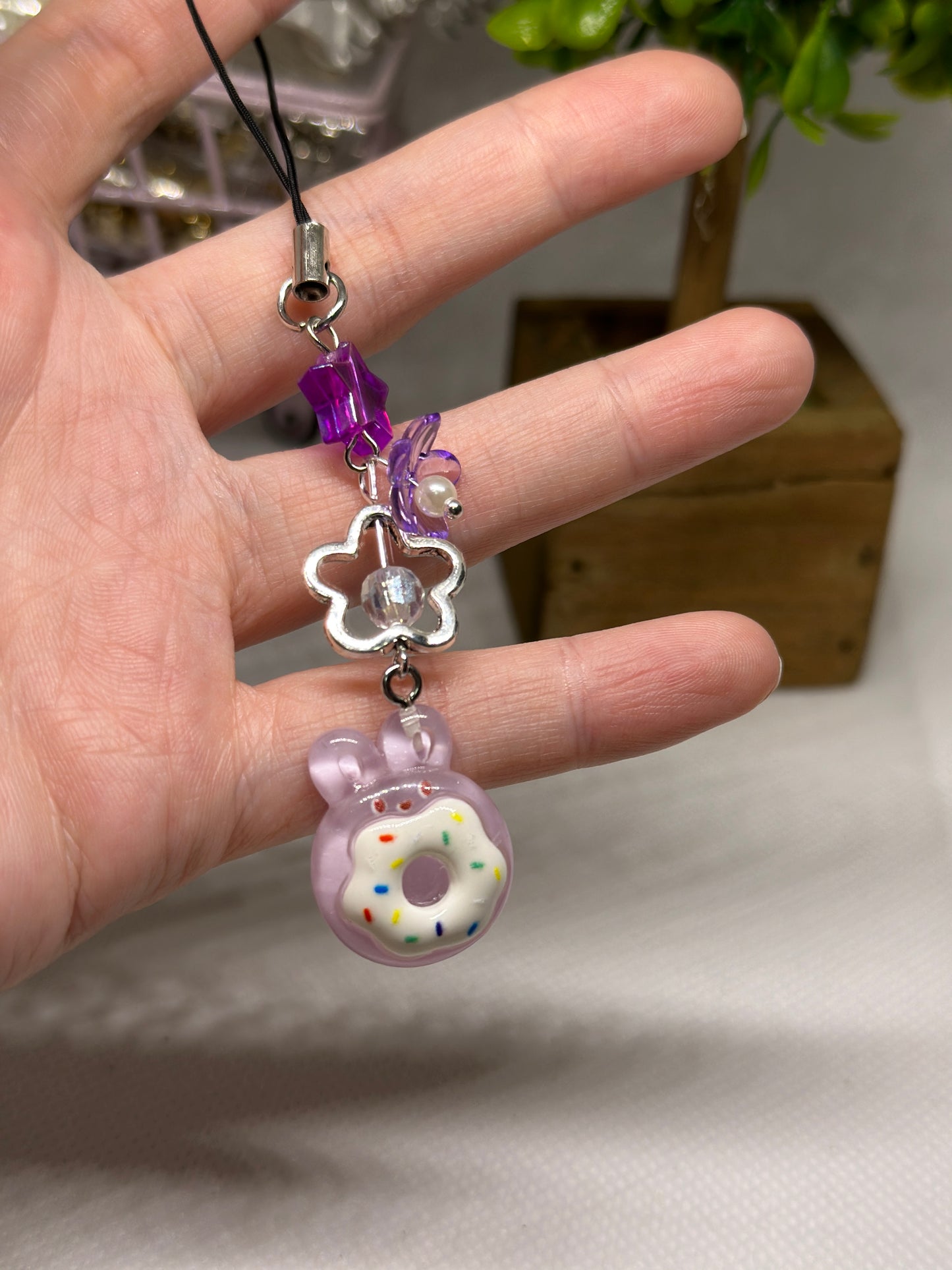 Phone charm | purple donut