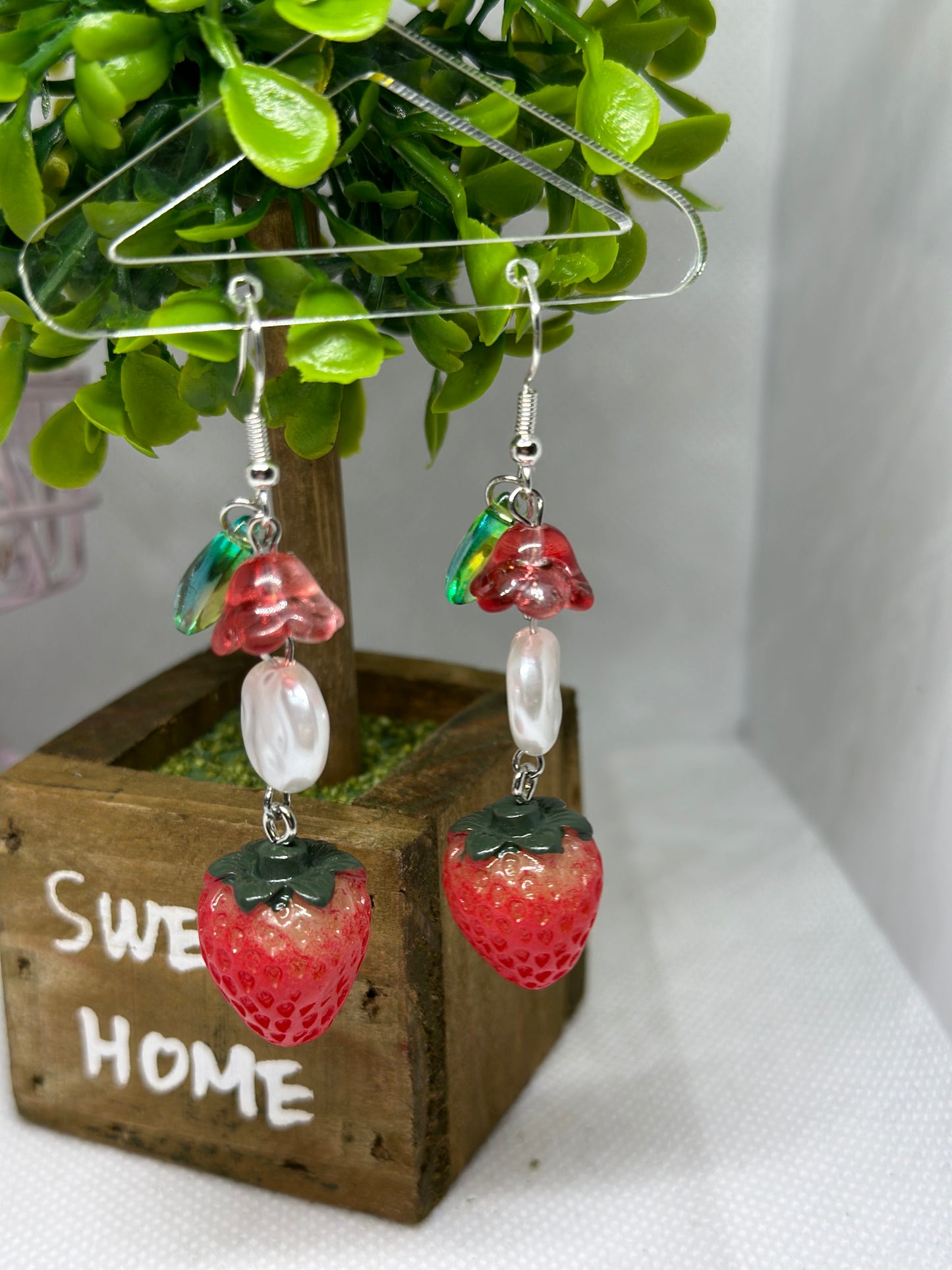 Strawberry dangle earrings