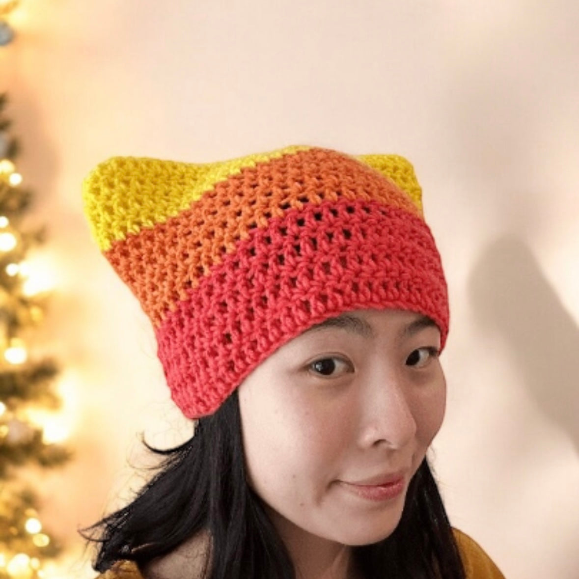 Handmade Crochet cat ear beanie | kitten head hat | cat ear hat | trendy women hat with cat ears | trendy y2k | cat lover | pussy hat