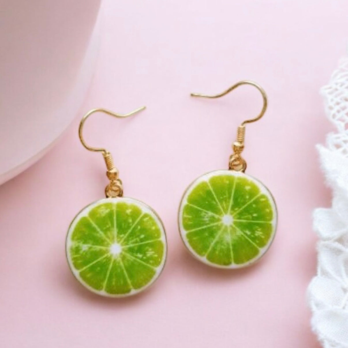 Citrus fruit earrings | fruit lover earrings | food earrings | cute kawaii earrings | fun art earrings | gold lemon grapefruit oranges