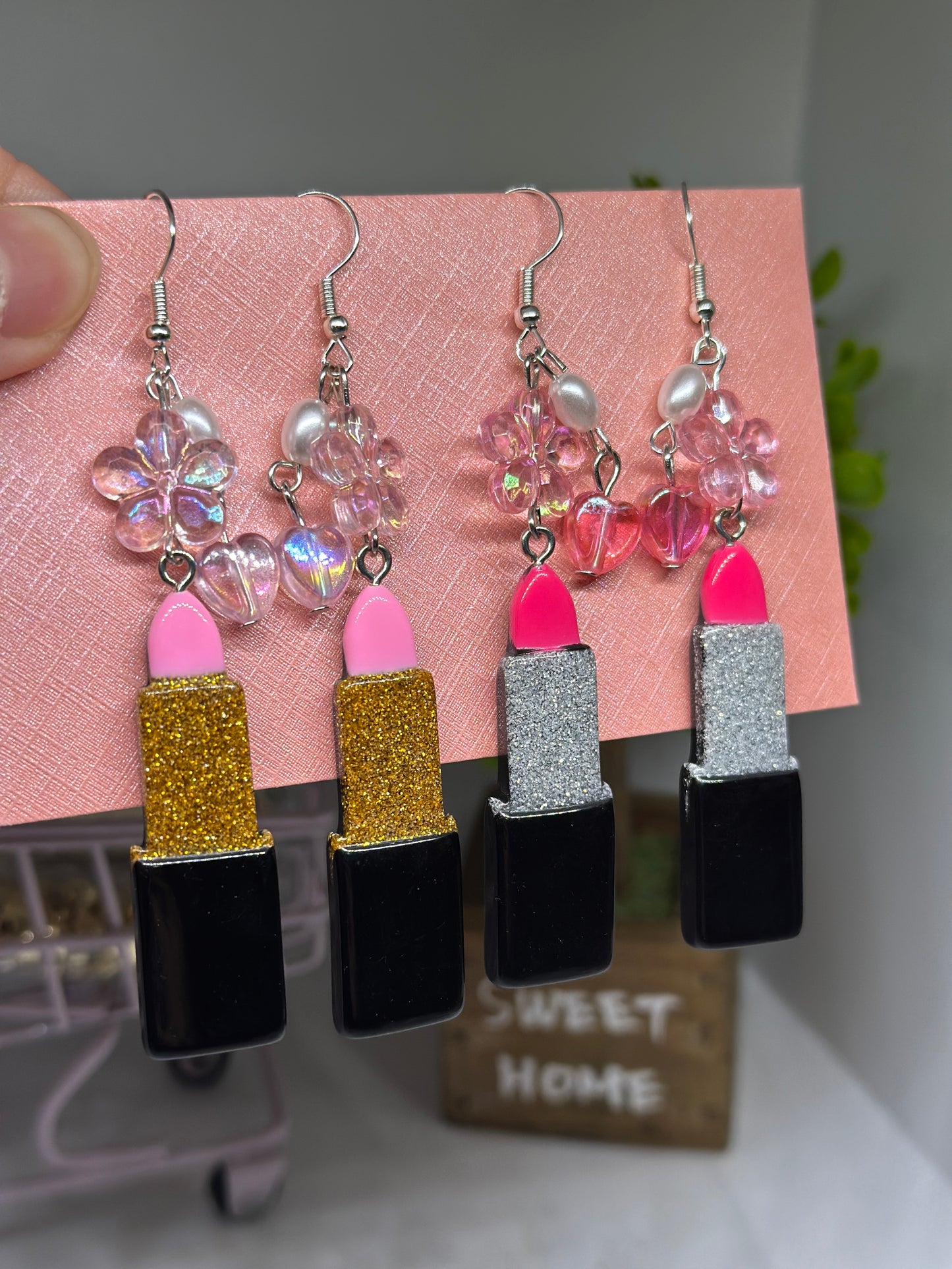 Lipsticks earrings