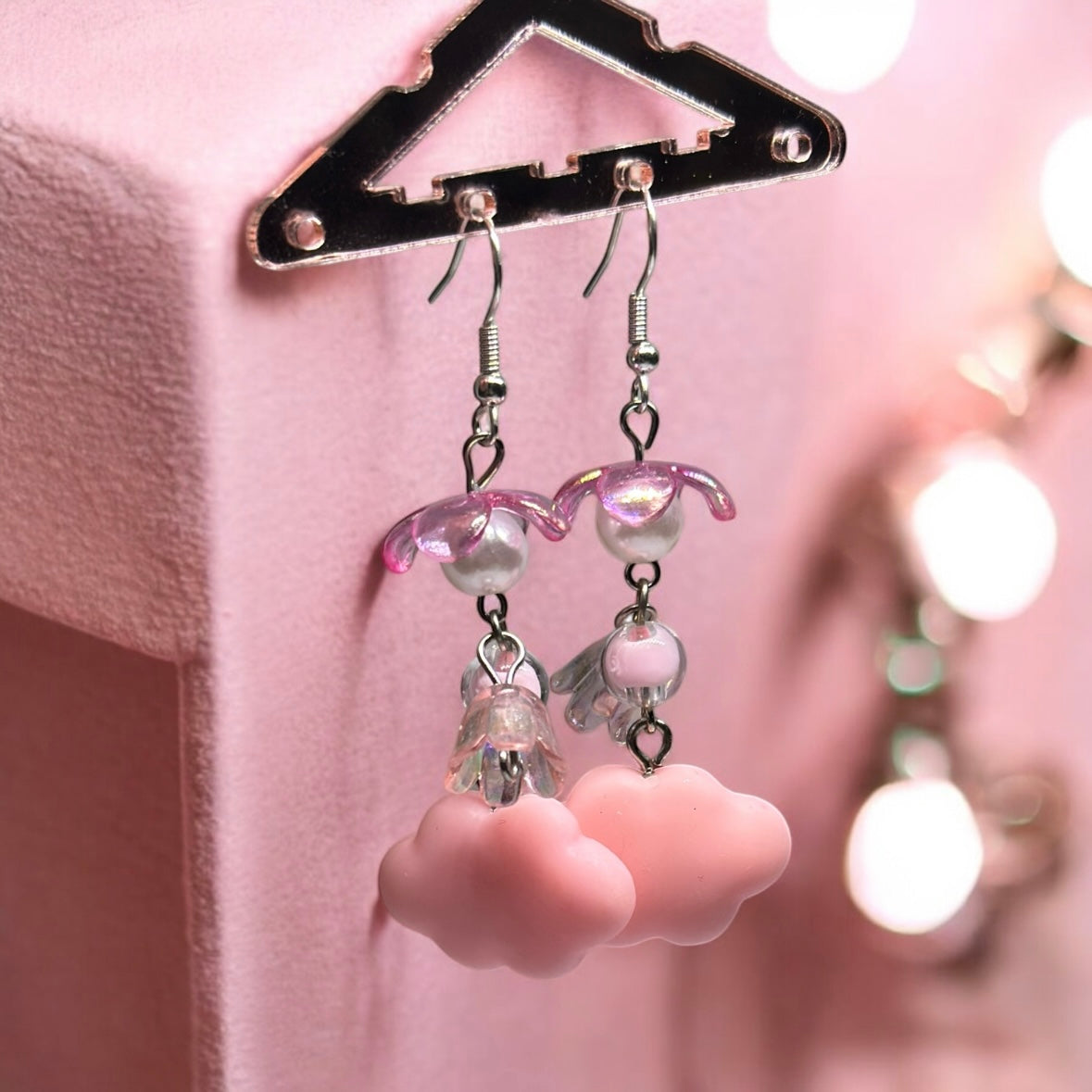 Pink cloud y2k earrings