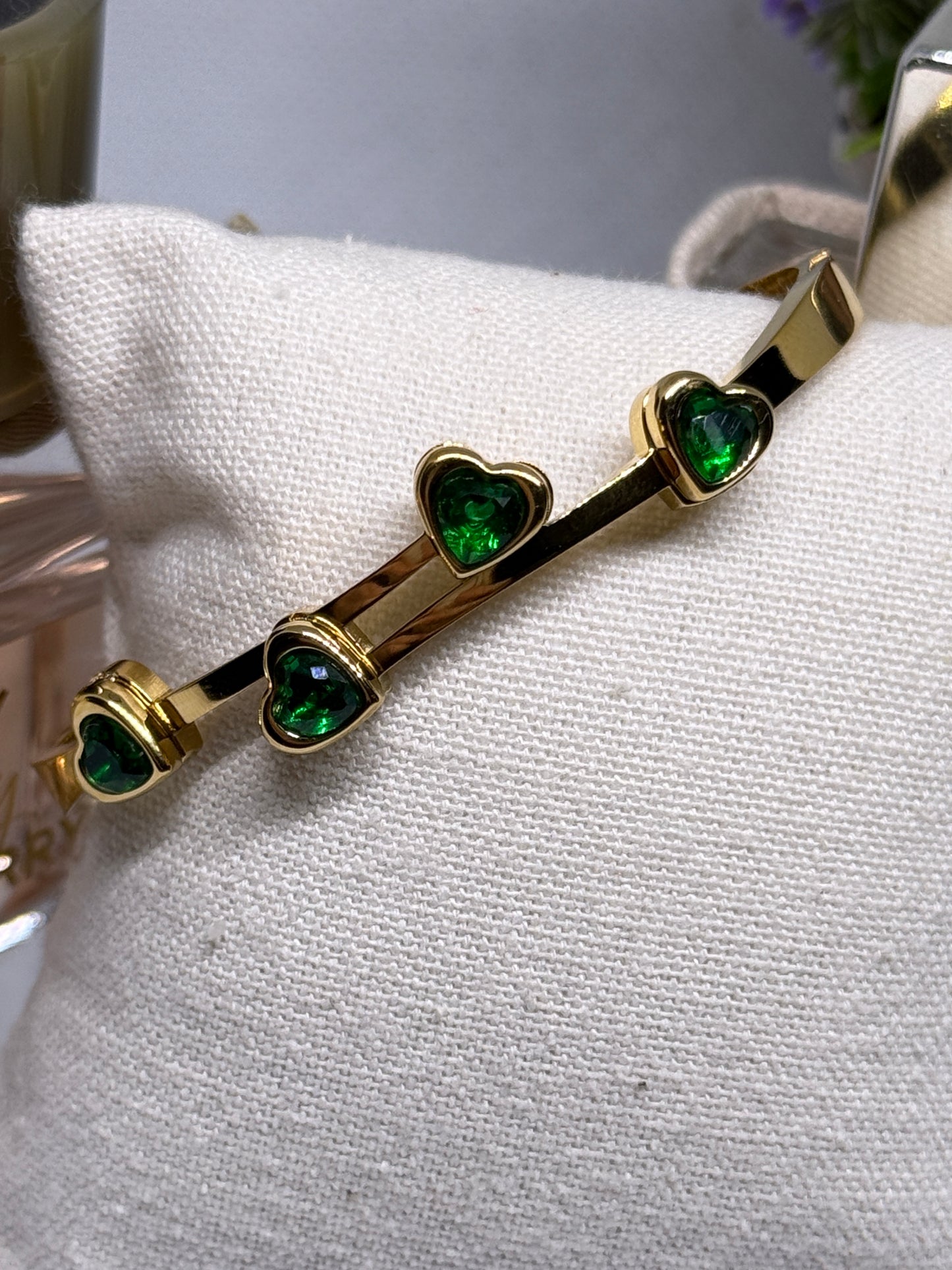 Green Heart zirconia bangle