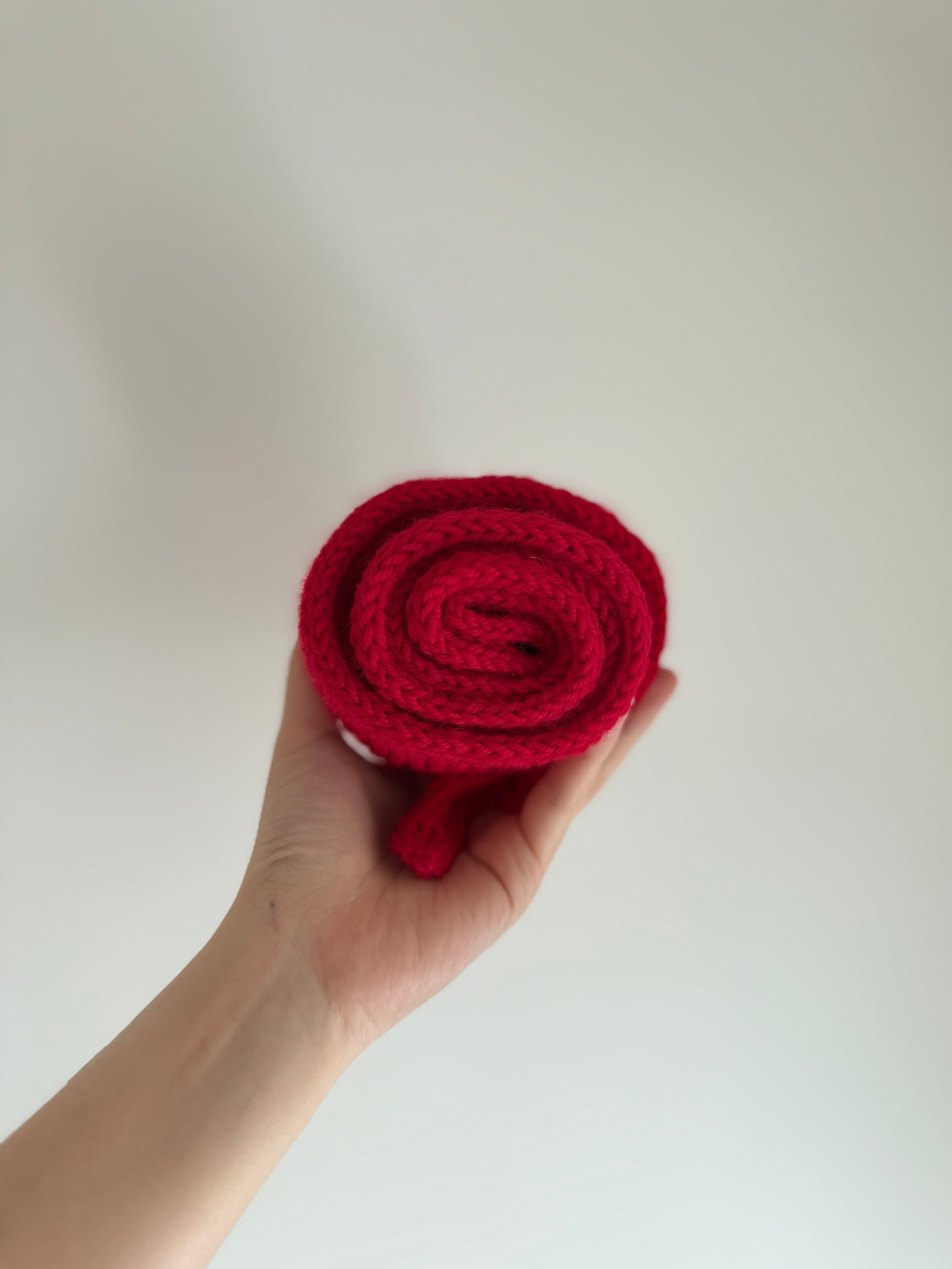 Sophie scarf in hot red | hand knit neckechief | winter wrap | small skinny scarf | handmade gift | tiktok viral scarf | wool yarn - TuttyKnitty