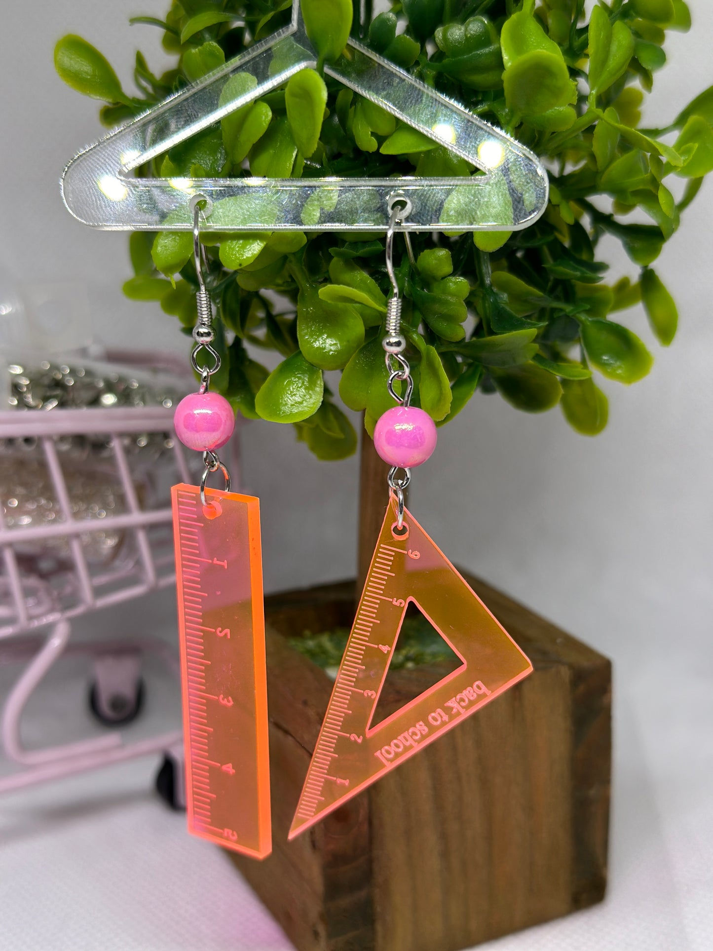 Ruler earrings| mismatch art earrings