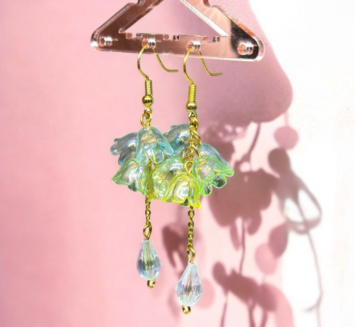 Colourful bell flower earrings