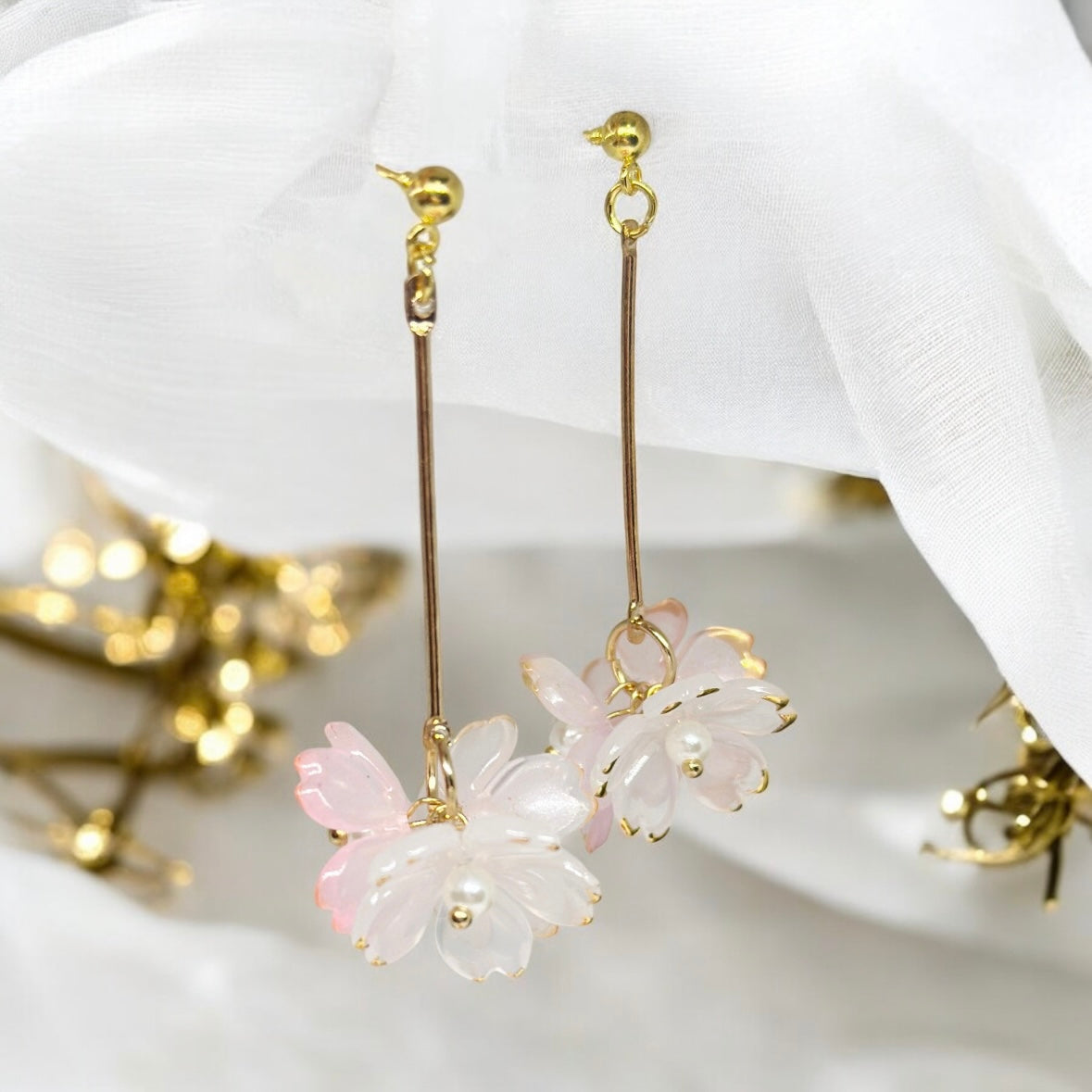 Sakura flower earrings