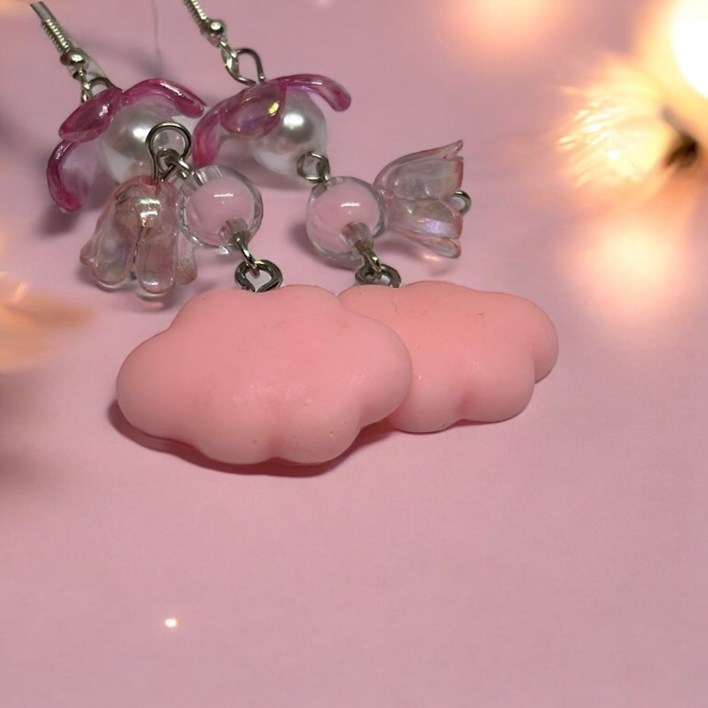 Pink cloud y2k earrings