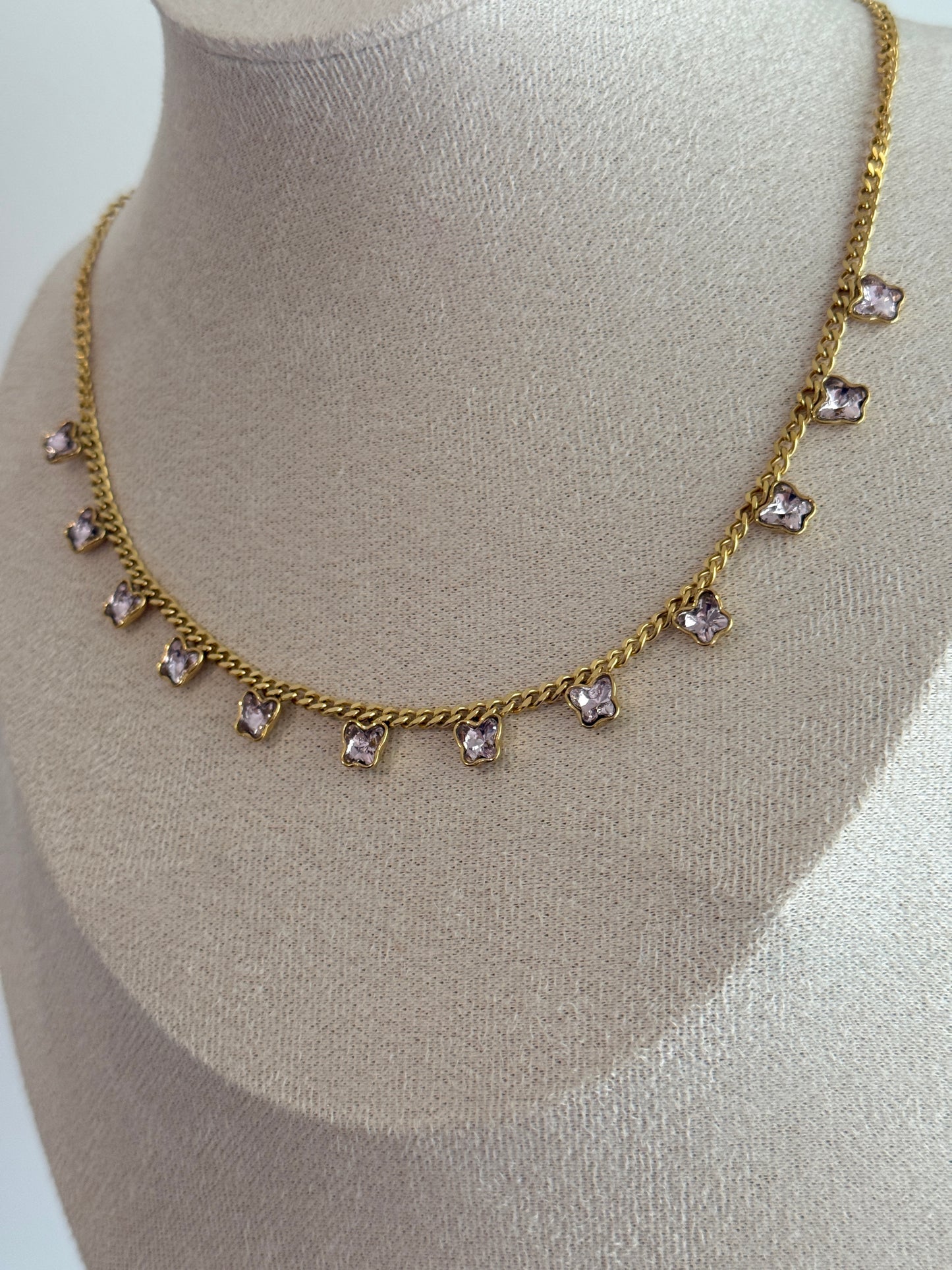 Pink Butterfly necklace