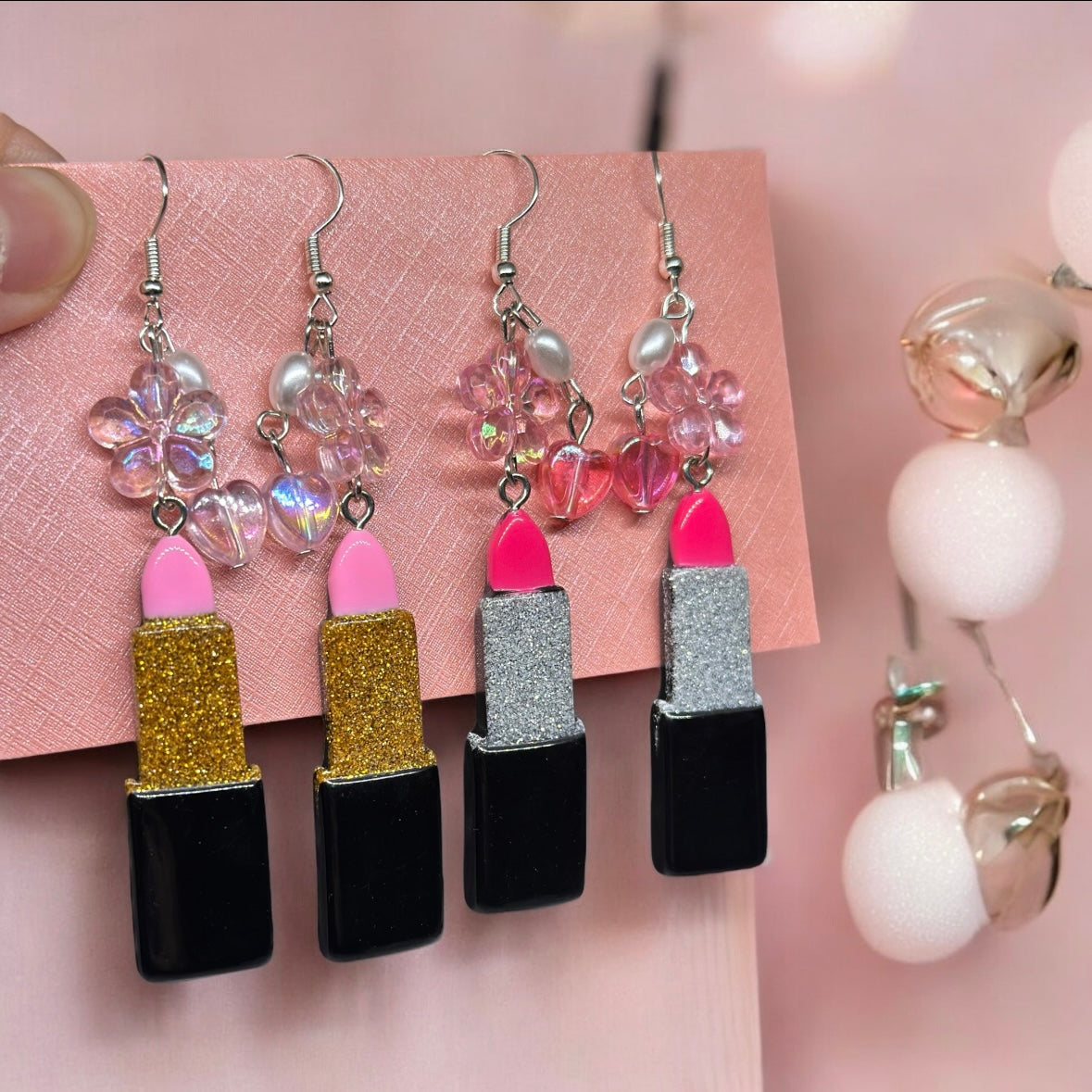 Lipsticks earrings