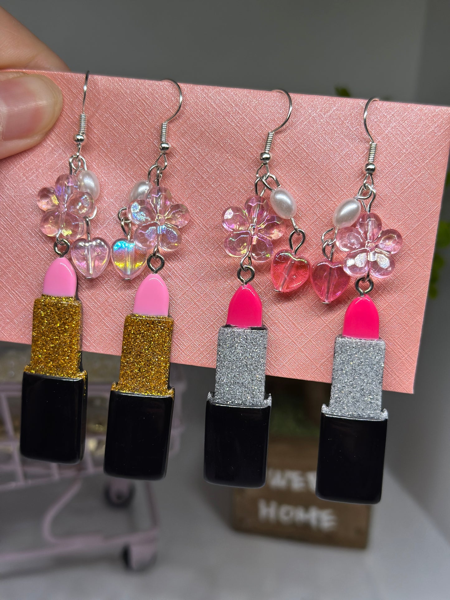 Lipsticks earrings