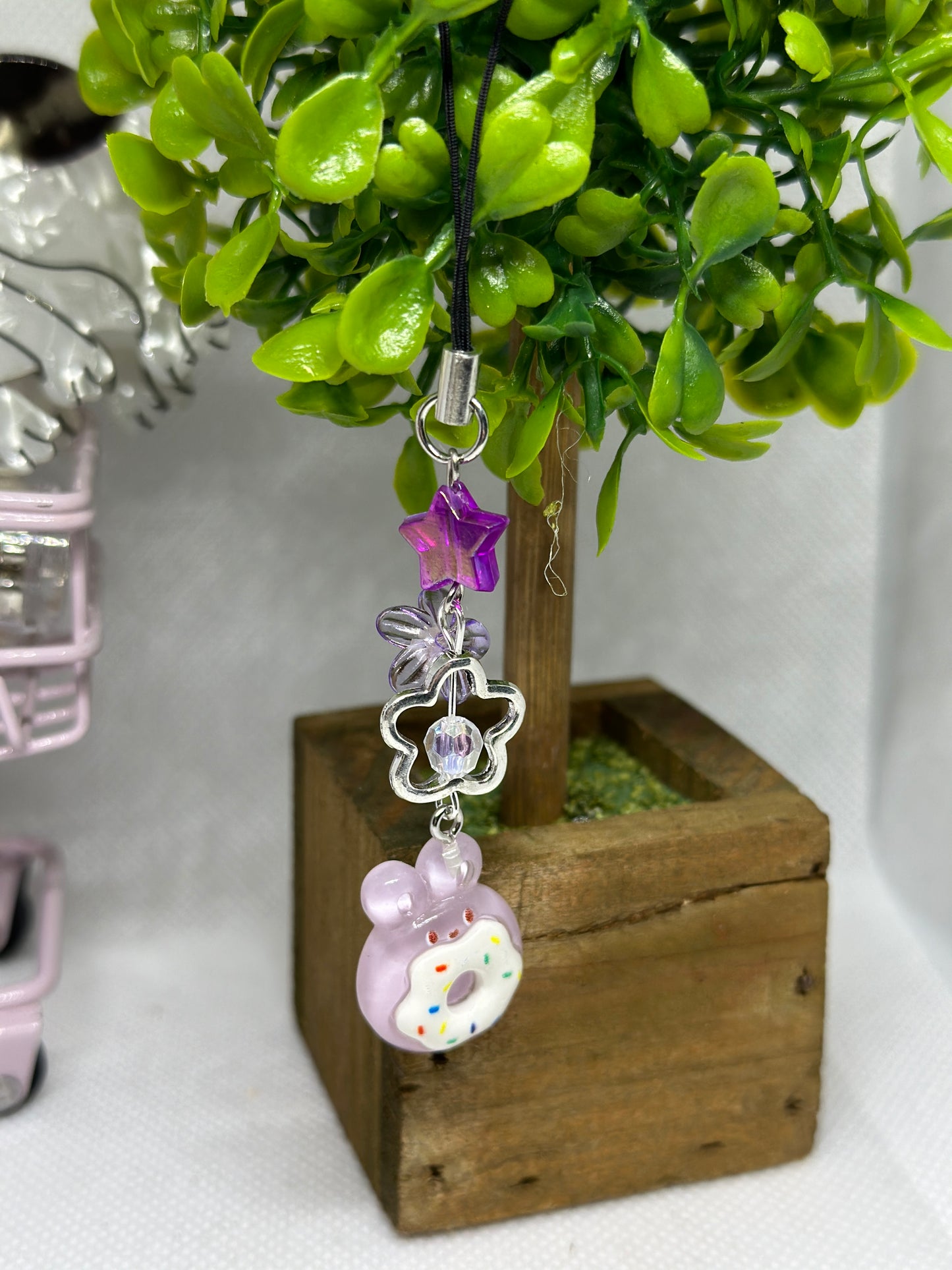 Phone charm | purple donut