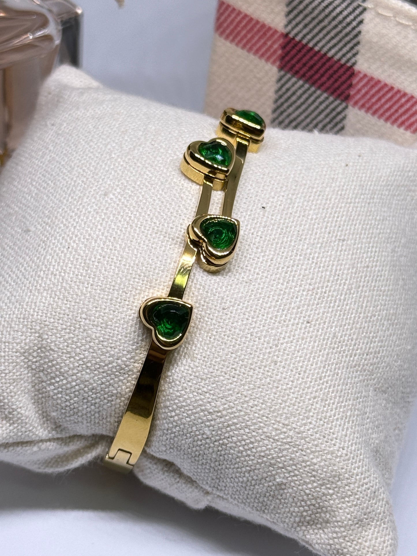 Green Heart zirconia bangle